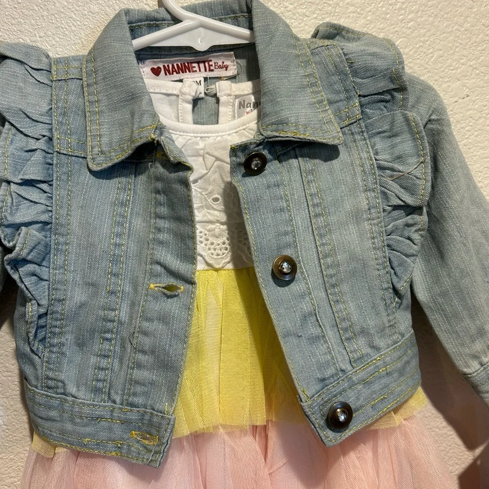 Nanette Kids Yellow and Pink Tiered Casual Dress